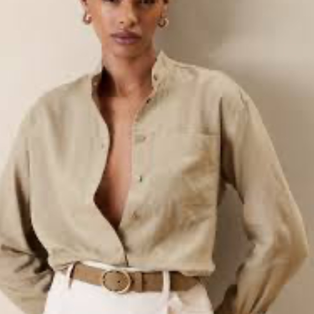 Banana Republic Tan Button Down Shirt